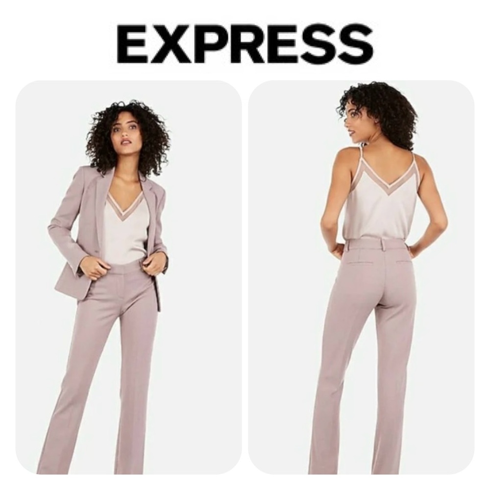 EXPRESS Columnist Barely Boot Mid Rise Mauve Pants Size 8R LIKE NEW